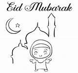 Eid Mubarak sketch template