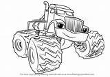 Blaze Truck Crusher Drawingtutorials101 Visit Getcolorings sketch template
