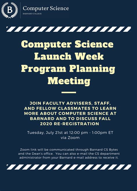 computer science launch week program planning meeting barnard computer science