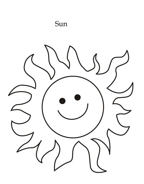 printable sun coloring pages  kids