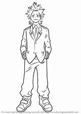 Academia Hero Kirishima Coloring Draw Eijirou Pages Boku Drawing Step Bnha Easy Anime Da Characters Character Line Bakugou Drawingtutorials101 Manga sketch template