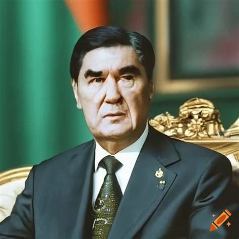 portrait  saparmurat niyazov st president  turkmenistan
