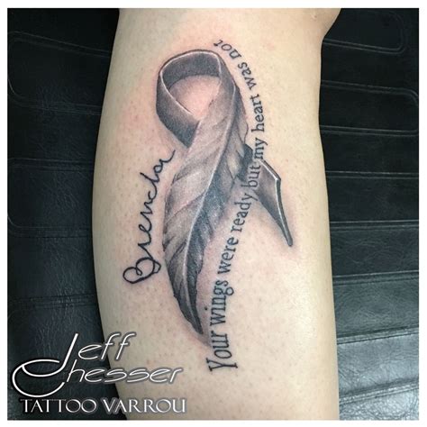Cancer Ribbon Tattoos With Wings Mitchel Mcfarland