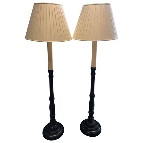 pair  double light floor lamps  stdibs