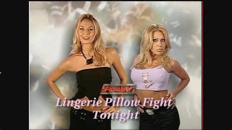 Stacy Keibler Vs Terri Lingerie Pillow Fight Youtube