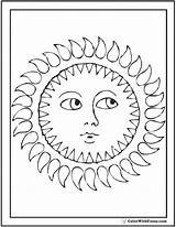 Coloring Sun Pages Star Face Sheet Color Sheets Colorwithfuzzy sketch template