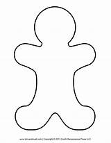 Gingerbread Outline Man Clipart Coloring Template Christmas Kids Clip Traceable Person Ginger Pages Ornament Cliparts Printable Printables Bread Craft Blank sketch template
