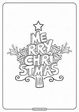 Christmas Tree Pages Merry Coloring sketch template