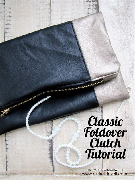 classic leather foldover clutch tutorial    love