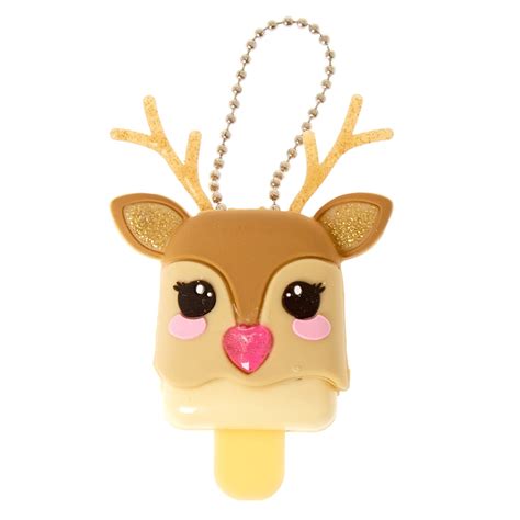 claire s pucker pops holly the reindeer lip gloss cherry