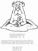 Groundhog Marmota Colorat Animale Planse Happy Colorido sketch template