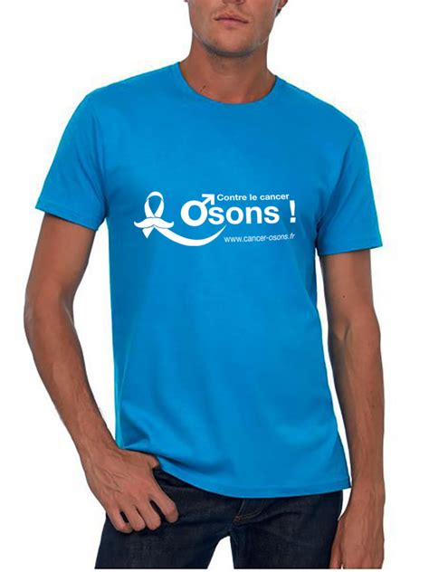 tee shirt couleur bleue cancer osons