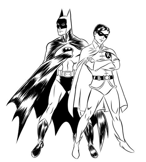 robin  batman colouring pages