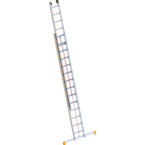 aluminium rope operated extension ladder layher  part extendable  beam kaiserkraft