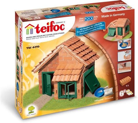 bolcom teifoc bouwdoos huis met dakpannen  classic toys speelgoed
