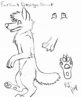 Fursuit Husky sketch template