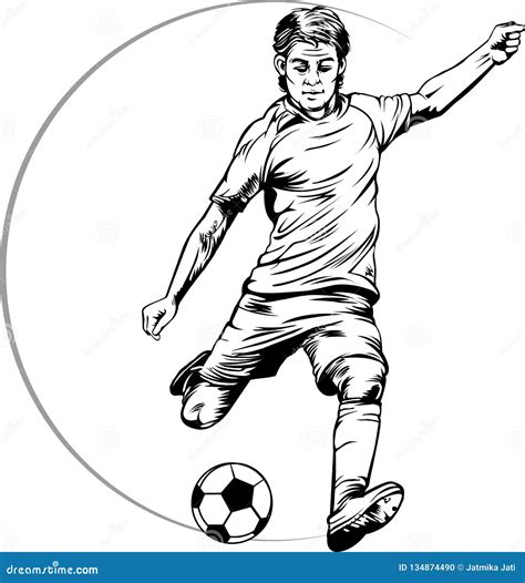 football  soccer player stock vector illustration  sport