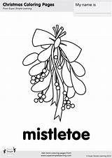 Mistletoe Coloring Printables sketch template