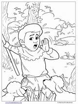 Cried Boy Who Wolf Coloring Getcolorings sketch template