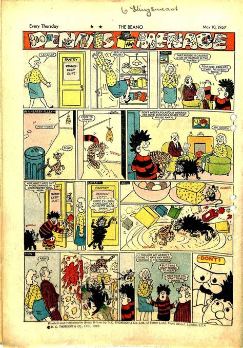 David Laws Dennis The Menace And Gnasher The Beano 1399