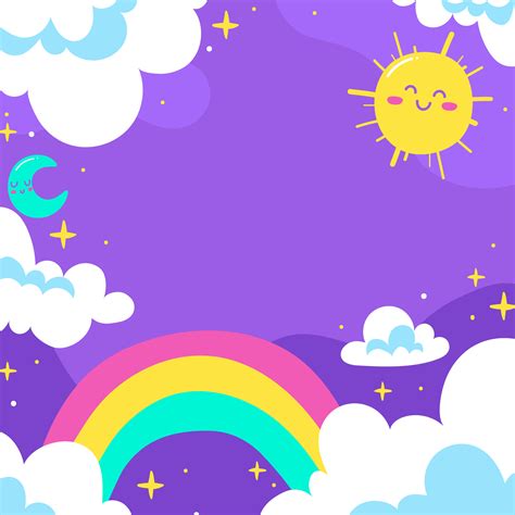 cute rainbow background  vector art  vecteezy