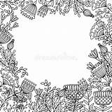 Coloring Frame Flower Doodle Pages Flowers Convert Drawing Freehand Getcolorings Vector Illustration Getdrawings sketch template