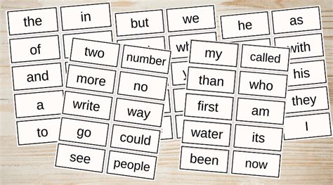 printable sight word flash cards babies  bookworms