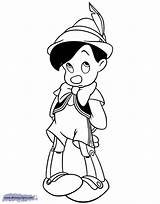 Pinocchio Coloring Pages Disneyclips Shy sketch template