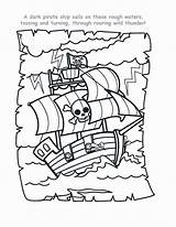 Pirate Coloring Pages Kids Kleurplaat Piratenboot Piraten Schatkaart Pirates Party Crew Colouring Printable Preschool Crafts Printables Templates Template Sheets Ship sketch template