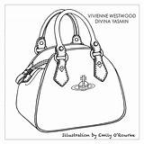 Bag Bags Handbags Designer Drawing Westwood Vivienne Illustration Purse Purses Gucci Handbag Borsa Borse sketch template