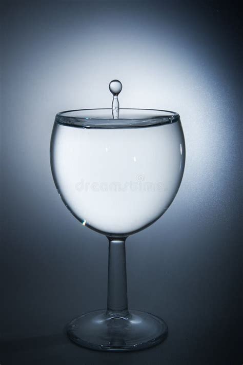 full glass stock image image  clear water drop glass
