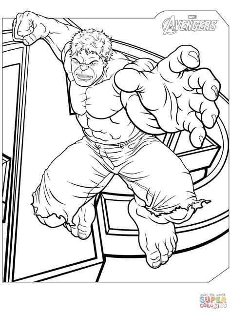 avengers hulk coloring page  printable coloring pages