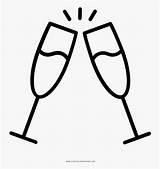 Cheers Clipart Year Coloring Champagne Icon Transparent Party Clipartkey Webstockreview sketch template