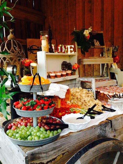 summer buffet table  fresh fruits wedding appetizers party