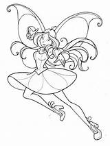 Pages Coloring Winx Flora Club sketch template