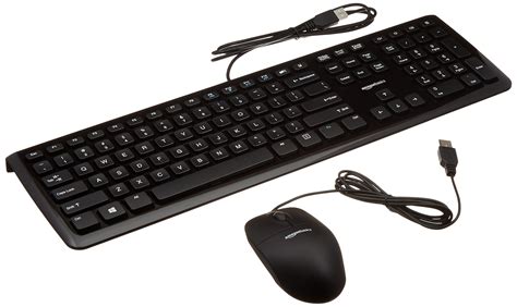 galleon amazonbasics wired keyboard  wired mouse bundle pack