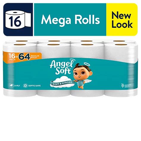 angel soft mega roll bath tissue  count shaws