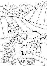 Coloring Goat Baby Pages Color Cute Little Farm Animals Easy Family Animal Preview Adorable Funny Choose Board Sheets sketch template