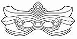 Mask Coloring Pages Printable Mardi Gras Kids sketch template