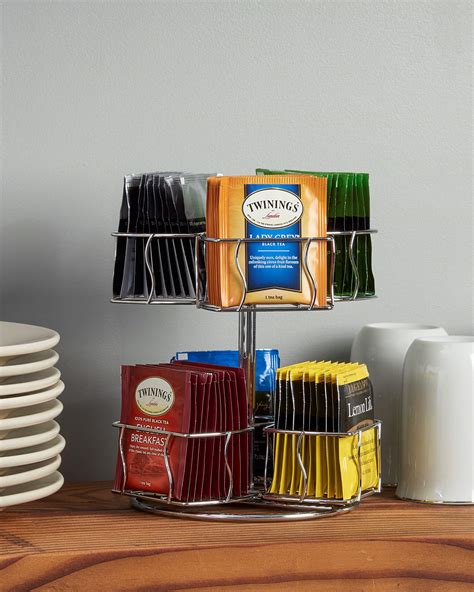 nifty solutions tea bag storage  organizer spinning carousel