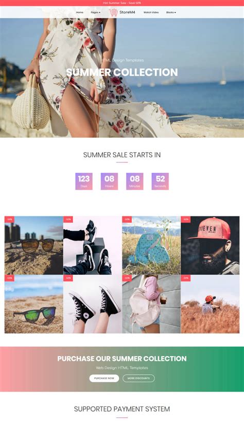 top cool shopping website template examples