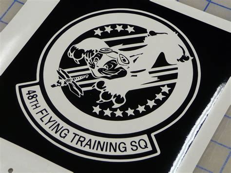 Vinyl One Time Use Glass Etching Stencil Of 4th Flying Training