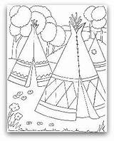 Wigwam Tipi Teepee Indianer Indians Tepee sketch template