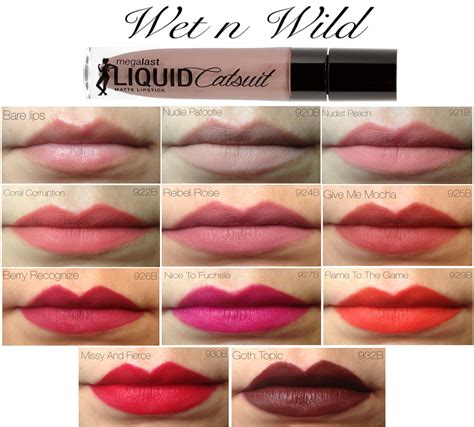 Wet N Wild Megalast Liquid Catsuit Matte Lipstick Swatches