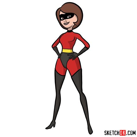 how to draw elastigirl from the incredibles step by step