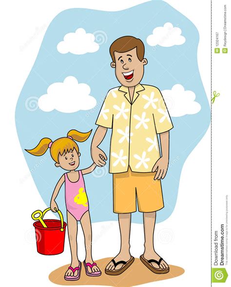 Father And Daughter Stock Vector Illustration Of Girl