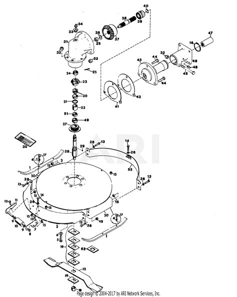 gravely   deck  wheel tractor parts diagram  rotary mower