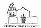 California Missions Mission Coloring Pages Diego San Clipart History Alcala Printable Gif Mis Califa Building Church First Built Find Early sketch template