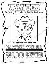 Cowgirl Favor sketch template