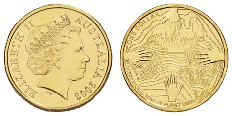 australia  international year  planet earth uncirculated  coin set  purple penny